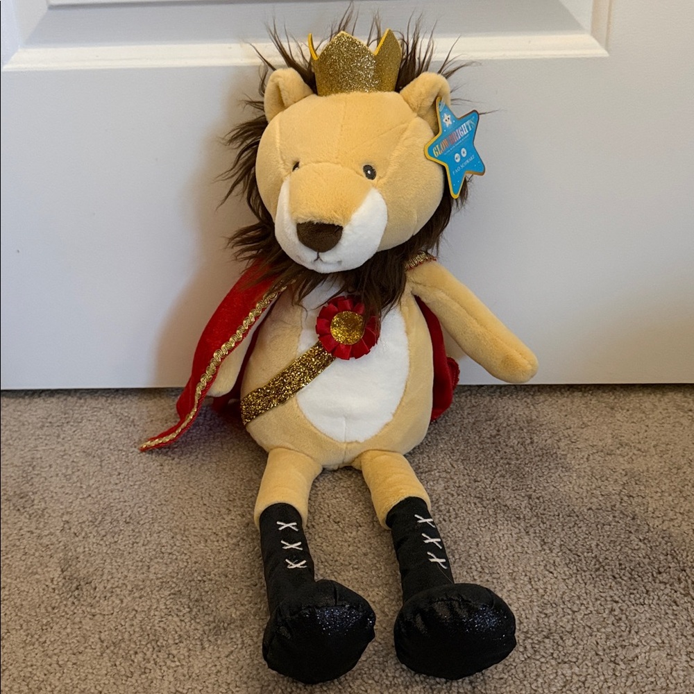 Nutcracker Lion Plush FAO Schwarz 22” Glow Brights LED lights & music, NWT